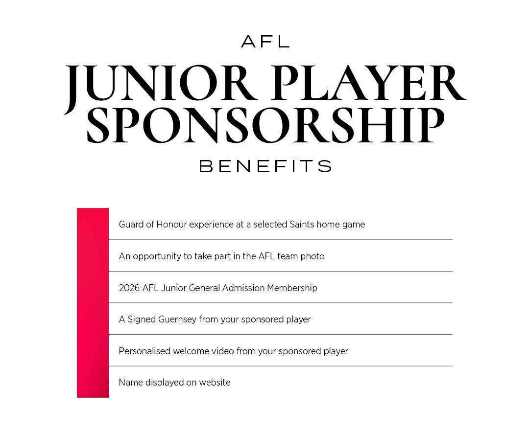 Junior Player Sponsorship Benefits